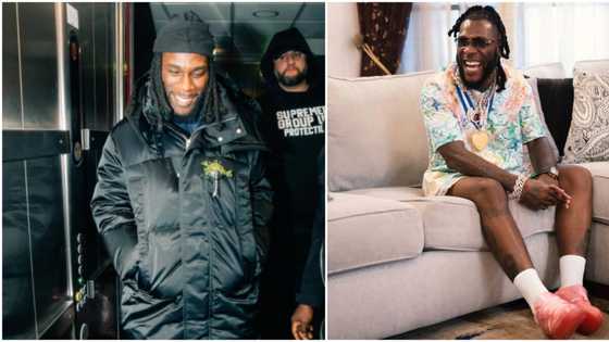 He even said thank you: Reactions as die-hard fan tracks Burna Boy down to nightclub, gifts him shirt in video