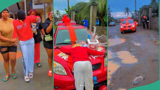 Nigerian lady gifted new car by new boyfriend on her birthday after 2 months of dating