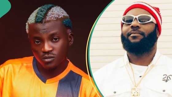 "U dey whine me, na my back e dey": Portable calls out Odumodu Blvck, says he not the best rapper