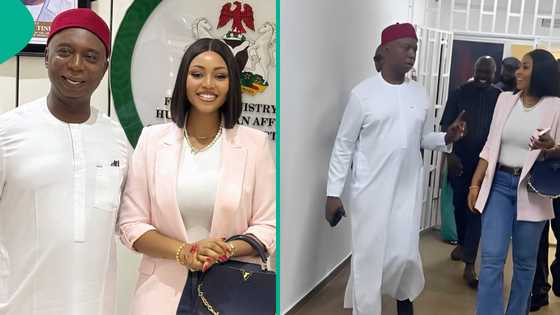 Regina Daniels shares adorable video of her with Ned Nwoko after his Moroccan wife's viral post