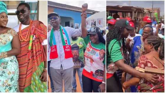 "You don learn Esan by force": Mercy Johnson's hubby's people shower her with love as they campaign for him