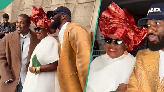 Tobe Nwigwe's mum steals show at Louis Vuitton event, flaunts gele, grils: "She looks like royalty"