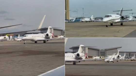 "Money full this country": Video shows high-class private jets at Abuja airport for Tinubu's inauguration