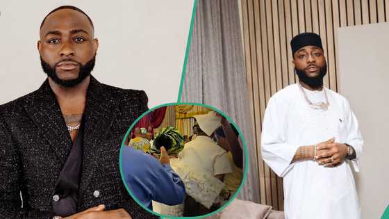 Davido trends as elderly woman chastises him for sagging, clip trends: "She don dey observe since"