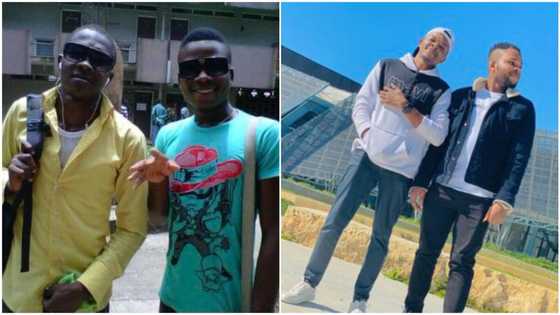 Two friends who were dark in Nigeria years ago turn light-skinned in Germany, many say abroad weather is good