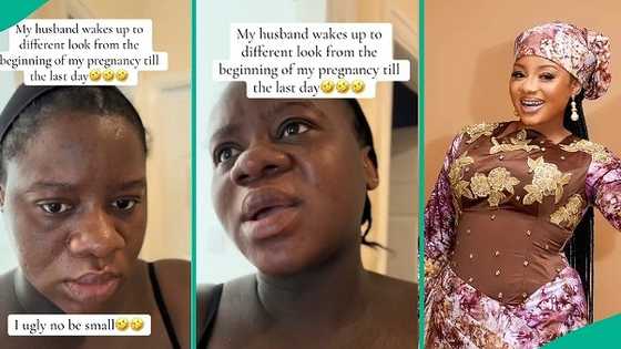 Nigerian man teases pregnant wife over face transformation, she reacts, video trends