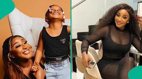 Ini Edo teaches daughter how to spell, fans react: "She is so preciously smart"