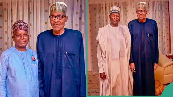 Photos trend as Tinubu’s minister, ex-AGF Malami visit Buhari in Daura: “Something is cooking”