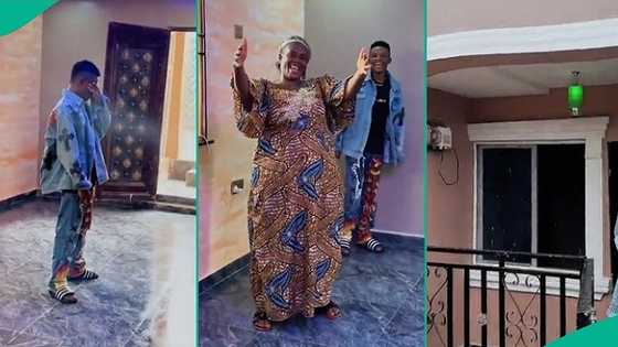 Nigerian man takes parents to fine bungalow he built for them, video goes viral on TikTok