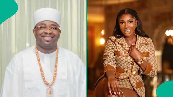 Moment between Oba Elegushi and Medlin Boss raises eyebrows: “Another wife loading”