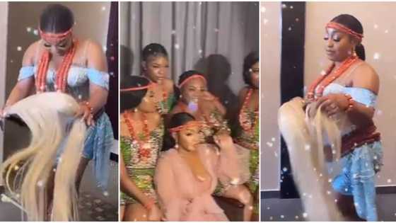 Delay is not denial: Congratulatory messages pour in as beautiful bride Rita Dominic dances in lovely attire