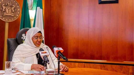 Aisha Buhari declares war on women, girl illiteracy as president prays for Nigeria in Saudi