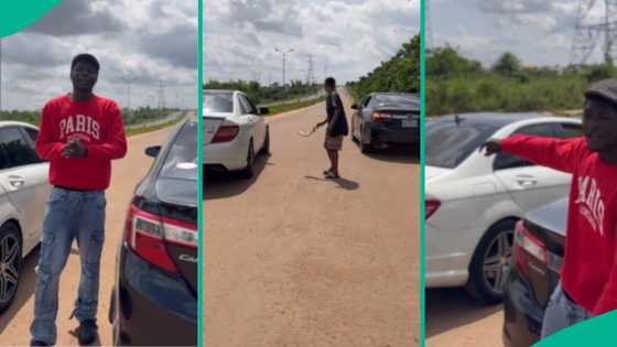 Man uses his Toyota Spider to race Benz C300, wins with wide margin, Nigerians react