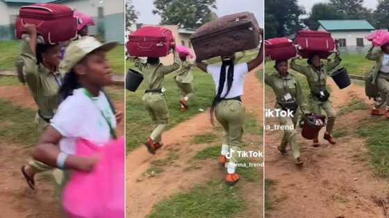 "Never going back": Nigerian youth corps members run out of camp with their bags, video causes stir