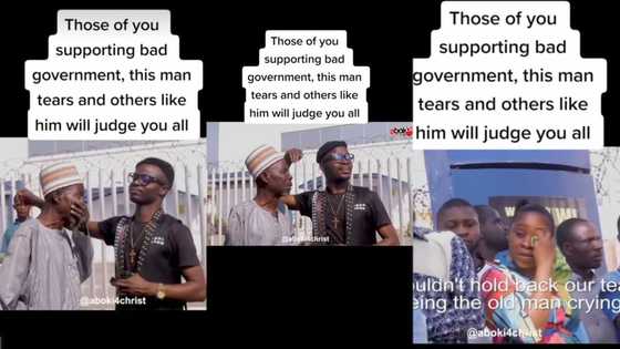 "My heart is really broken seeing this": 72-year-old retired soldier cried after stranger gave him 3000 naira