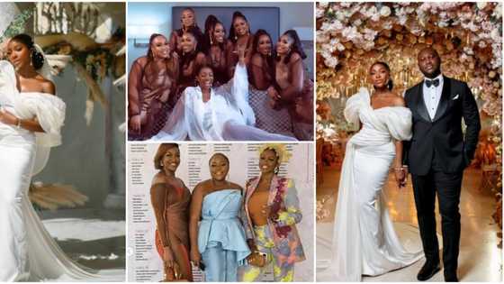 Photos, videos from Ini Dima Okojie's white wedding, Kate Henshaw, Waje, other celebs storm lavish event