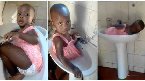 "This child will kill me": Mother shocked after discovering daughter bathing in sink, video emerges on TikTok