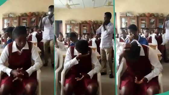 JAMB: Girl who scored 331 and was about to quit school weeps in class after bagging full scholarship