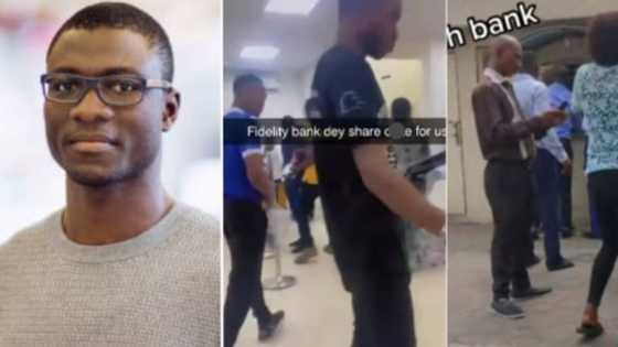 "Fidelity Bank Wan Bribe Us": Man Shares Video as Staff Shares Coke to Customers in Banking Hall