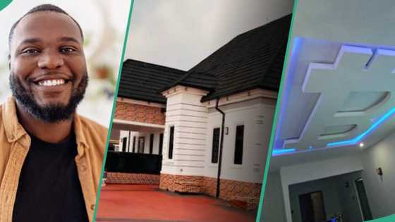 Nigerian man builds mansion with Gerard stone coated roof after making dollars online, shows it off