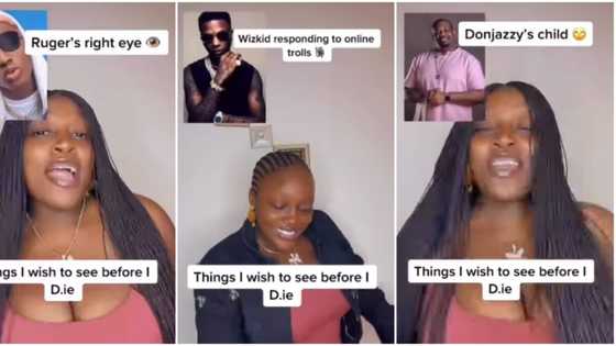 Don Jazzy’s child, Ruger’s right eye, more: Lady lists funny things she wishes to see from celebs before dying