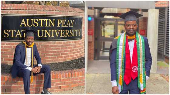 He's not coming back home! Joy as Nigerian man gets job in America after bagging his master's degree in this school (see photos, reactions)