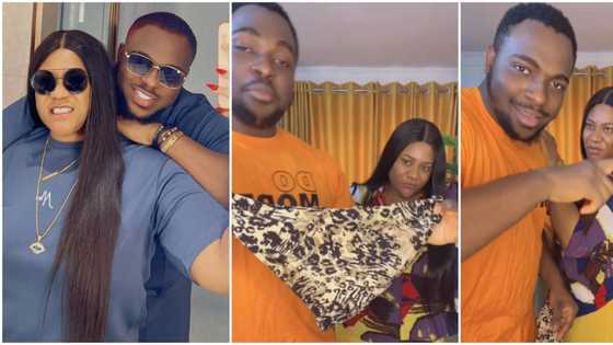 "Una no get family for social media?" Nkechi Blessing's boo flaunts her large pant in video, many irritated
