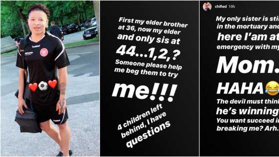 Football player Chified asks Nigerians to pray for her sick mother after losing sister and brother