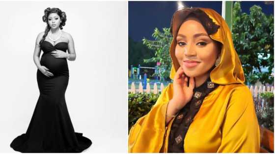 Regina Daniels shares baby bump photo after welcoming 2nd son, Mercy Johnson, other stars celebrate