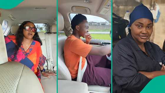 Moment Mercy Aigbe freaked out as teenage son drove her for the first time draws reactions