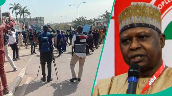 Turaki: Zanga zanga mai zafi ta barke a hedkwatar jam'iyyar PDP a Abuja