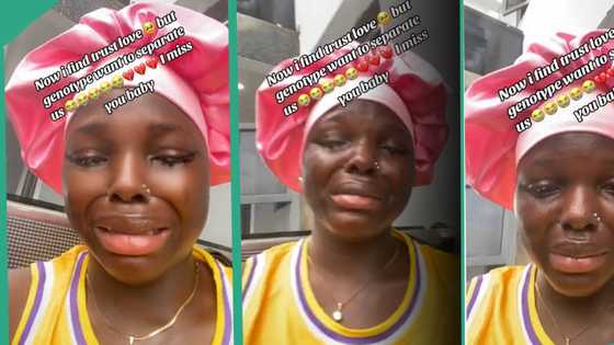 "After finding love": Lady in tears as her genotype fails to match that of her man, video trends