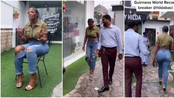 "Shakara too much": Hilda Baci arrives at her restaurant in style days after breaking record, new video trends