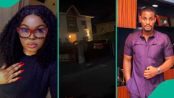 Alexx Ekubo's neighbour shares rare video of his house at night, many people slam her for posting it