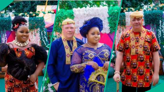 Lady rejoices as man from Netherlands arrives Nigeria to marry her