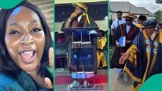 Davido’s statement at Clifford University convocation sparks reactions, lady’s reaction trends