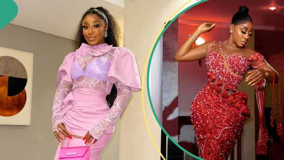 Ini Edo leaves fashionistas wowed over her mini skirt and crop top with stylish hairstyle: "Hottie"