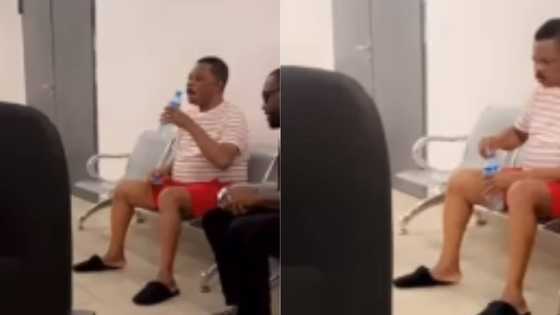 He looks unhappy: Video of ex Anambra governor drinking bottled water inside EFCC office