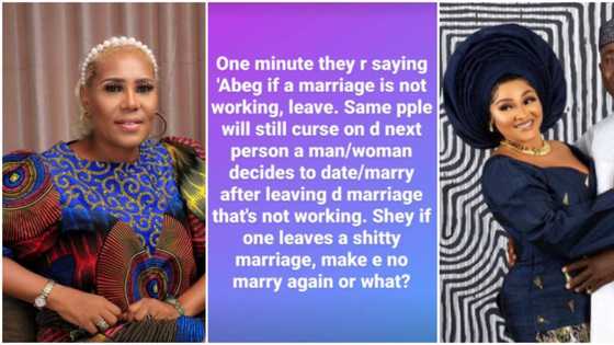 If one leaves a bad marriage, shouldn’t they marry again? Shan George supports Mercy Aigbe, fans react