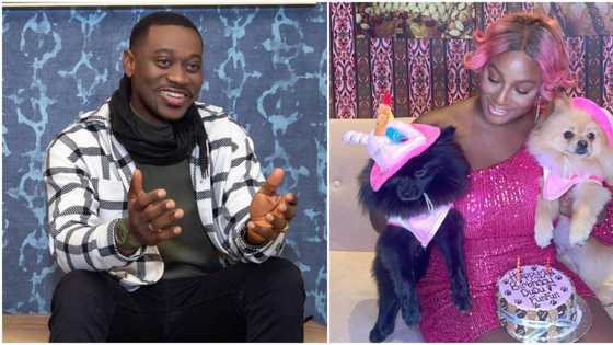 Lateef Adedimeji celebrates DJ Cuppy’s ‘babies’ 2nd birthday, shows off drinks in funny video, she reacts