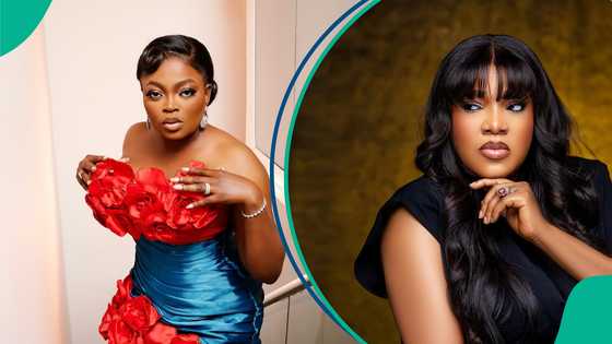 Funke Akindele, Toyin Abraham link up at movie premiere, shut down rumoured feud, clip trends