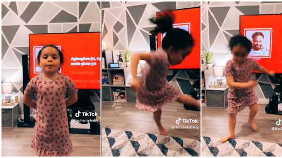 "Give her Yoruba name": Little Oyinbo girl goes crazy as Asake's song plays on TV, shocks her mum in video