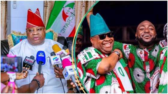 BREAKING: Davido's uncle, Governor Adeleke, opens up on surgery claim, returns to Nigeria