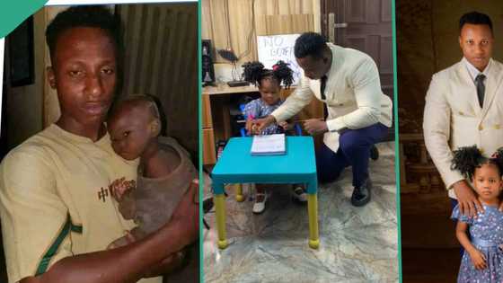 "No boyfriend till you are 21": Nigerian man who picked baby by roadside signs agreement with her