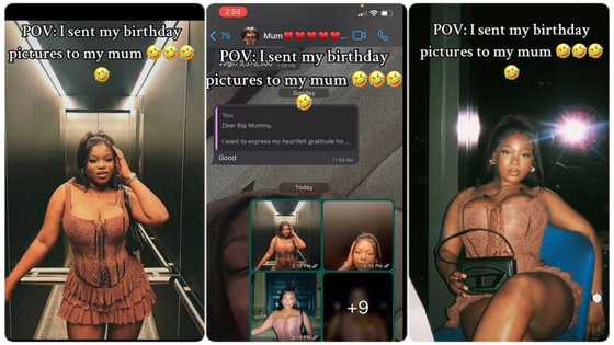 Young lady sends beautiful pictures on WhatsApp to Mom, her reaction and hype in Yoruba Go viral