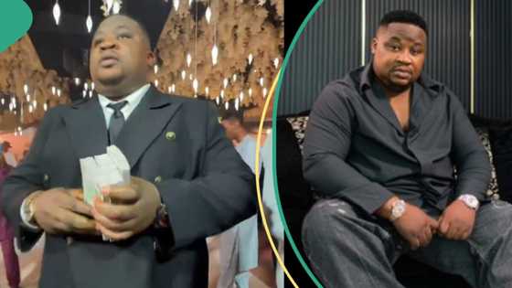 Naira abuse: Videos of Cubana Chiefpriest spraying bundles of money trend as EFCC detains him