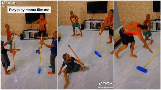 "I love to play with my kids": Video shows moment mum almost fell during game at home