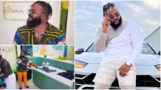Funny video as BBNaija’s Whitemoney sings loudly to taunt housemates over dirty kitchen: “Can’t stop laughing”