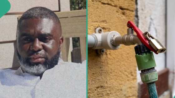Nigerian man who provided free water for people to fetch shocked as neighbour locks it with padlock