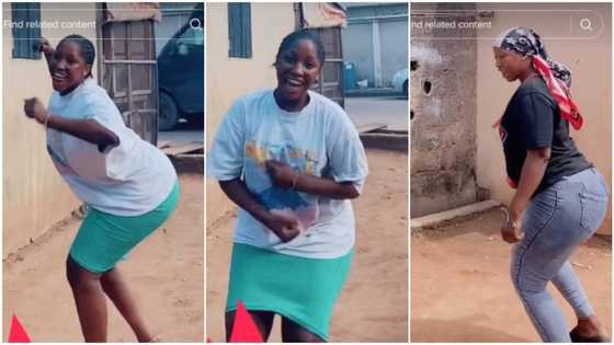 "God dey create abeg": Curvy lady with beautiful shape shakes waist in video, draws men's attention to her